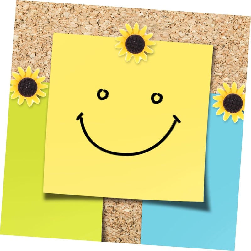 CHILDWEET 40pcs Sunflower Push for Cork Board Cute Decorative Thumbtacks for Office and Home Use and Material for Desk Decorations and Photo Walls - Image 5