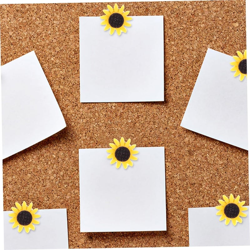 CHILDWEET 40pcs Sunflower Push for Cork Board Cute Decorative Thumbtacks for Office and Home Use and Material for Desk Decorations and Photo Walls - Image 2