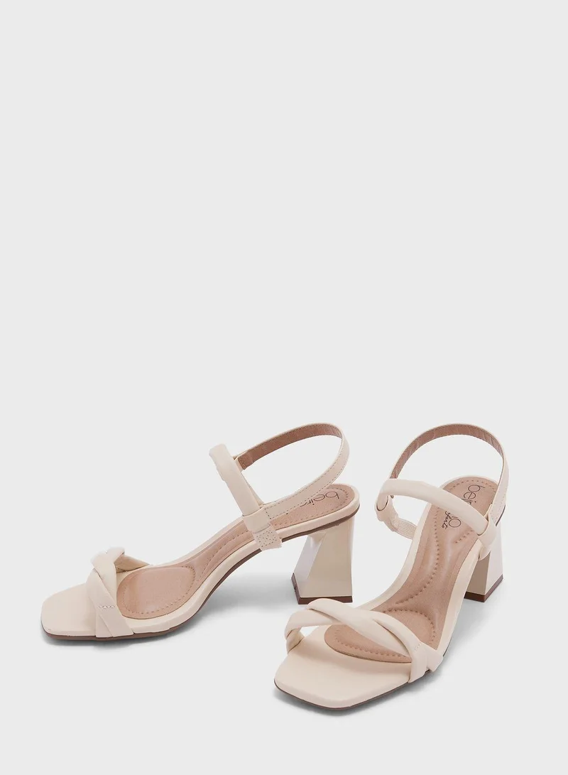 Beira Rio Isabel Multi Strap Mid Heel Sandals