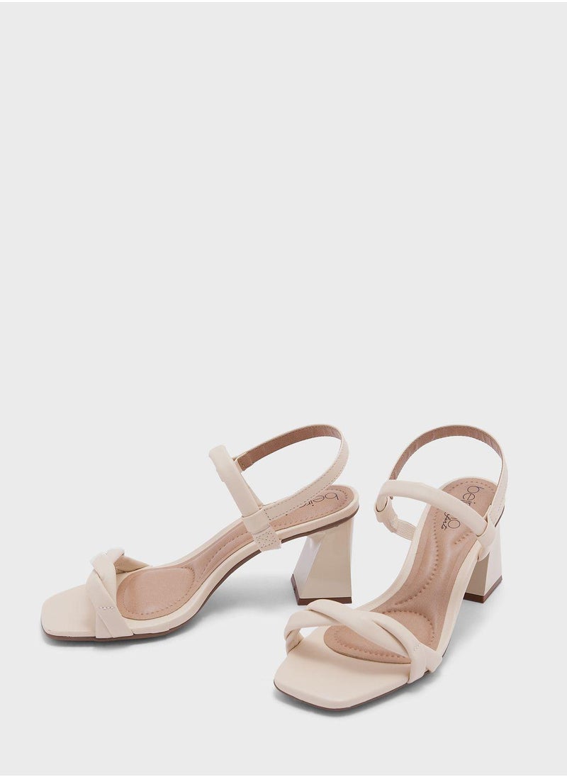 Beira Rio Isabel Multi Strap Mid Heel Sandals  - Image 4