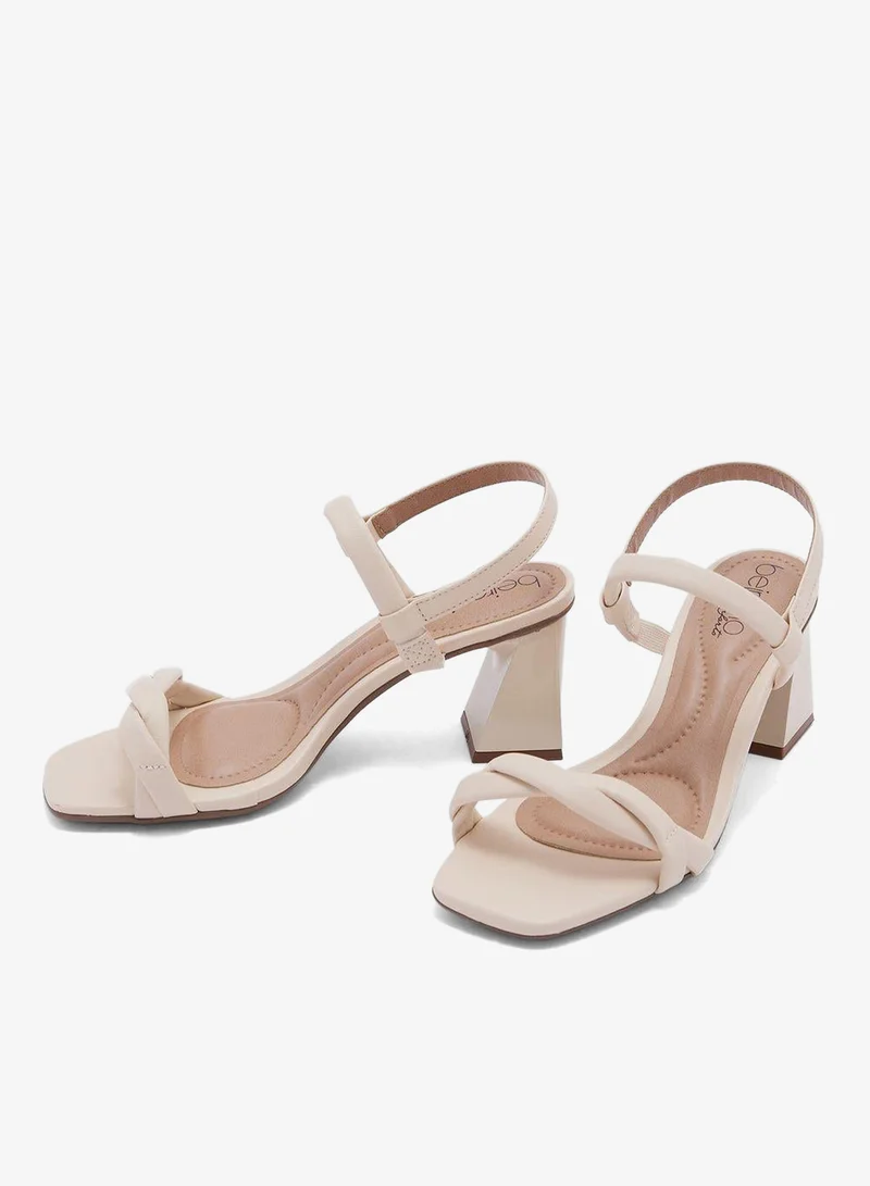 Beira Rio  Isabel Multi Strap Mid Heel Sandals for Women | Best Price UAE