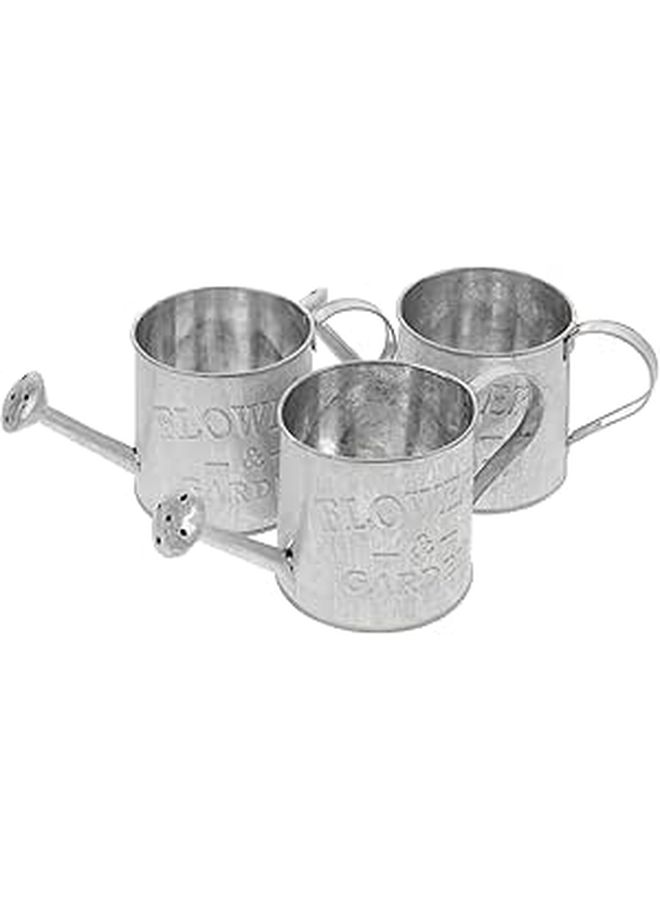 3pcs Rustic Decorative Flower Arrangement Buckets With Handle For Garden Storage - Image 1