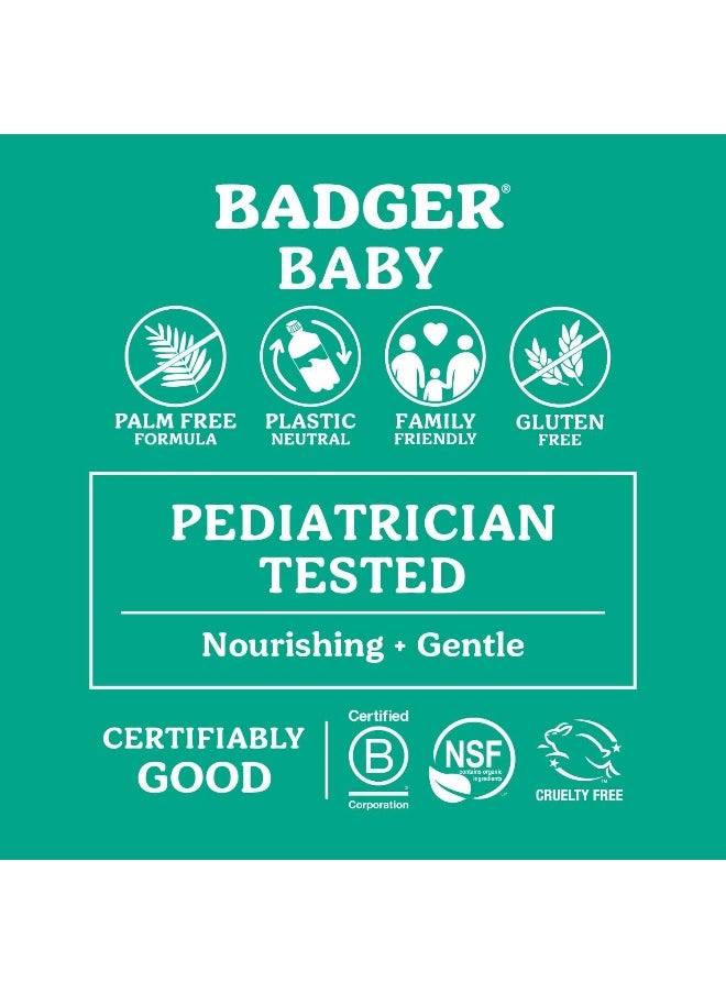 Badger Badger Calming Chamomile Foaming Baby Shampoo and Body Wash, Organic Gentle Newborn or Toddler Soap, 10 fl oz  - Image 3