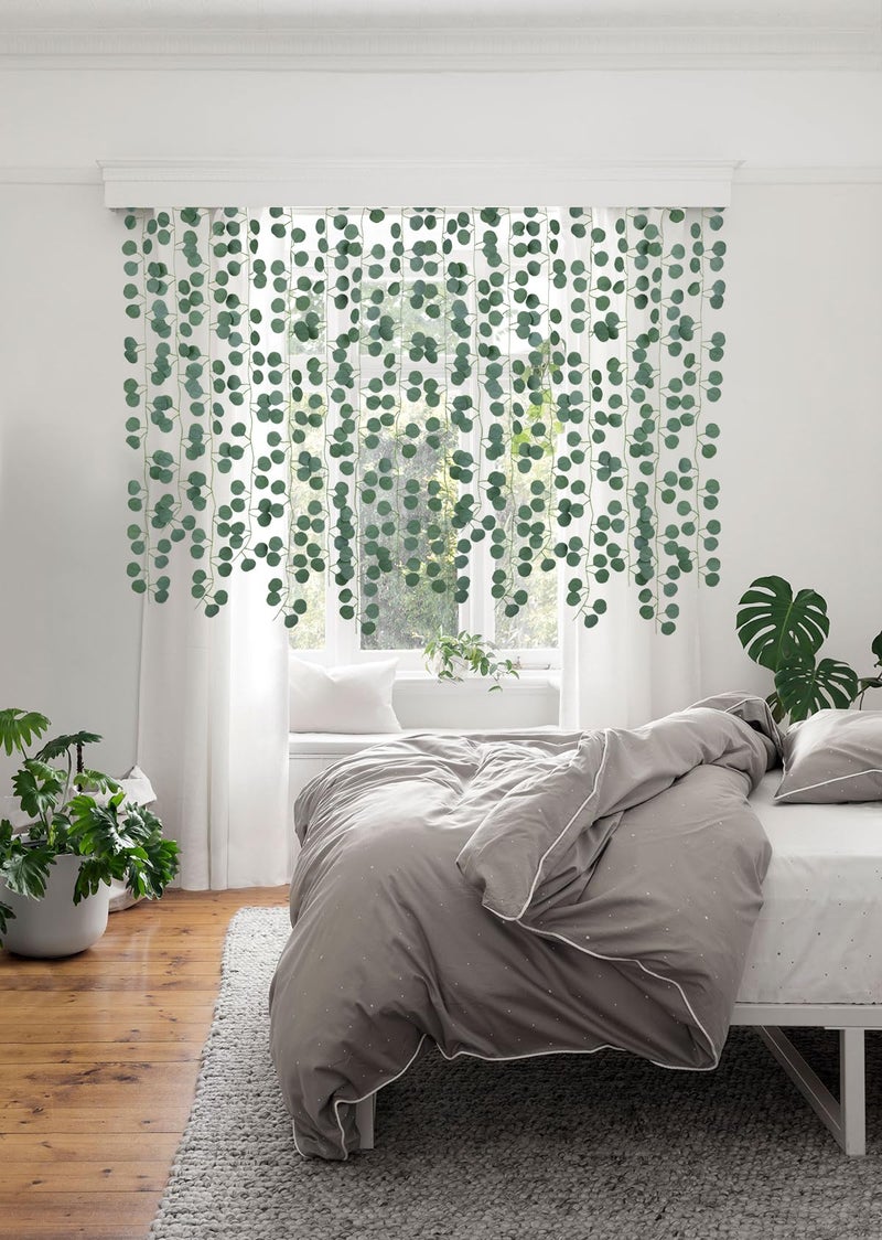 DearHouse 86 Feet 12 Strands Artificial Eucalyptus Leaf Plants Vine Hanging Eucalyptus Garland for Home Kitchen Office Wedding Wall Decor - Image 2