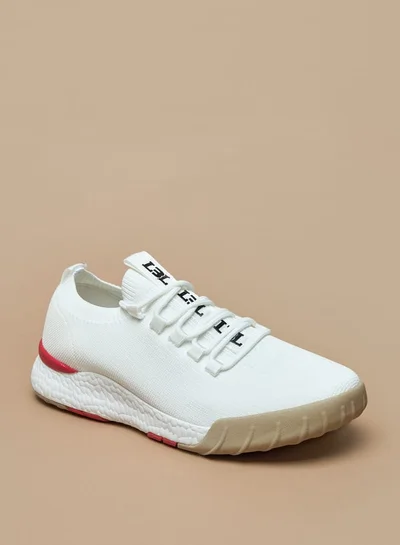LBL by Shoexpress Textured Low Ankle Lace-Up Sneakers
