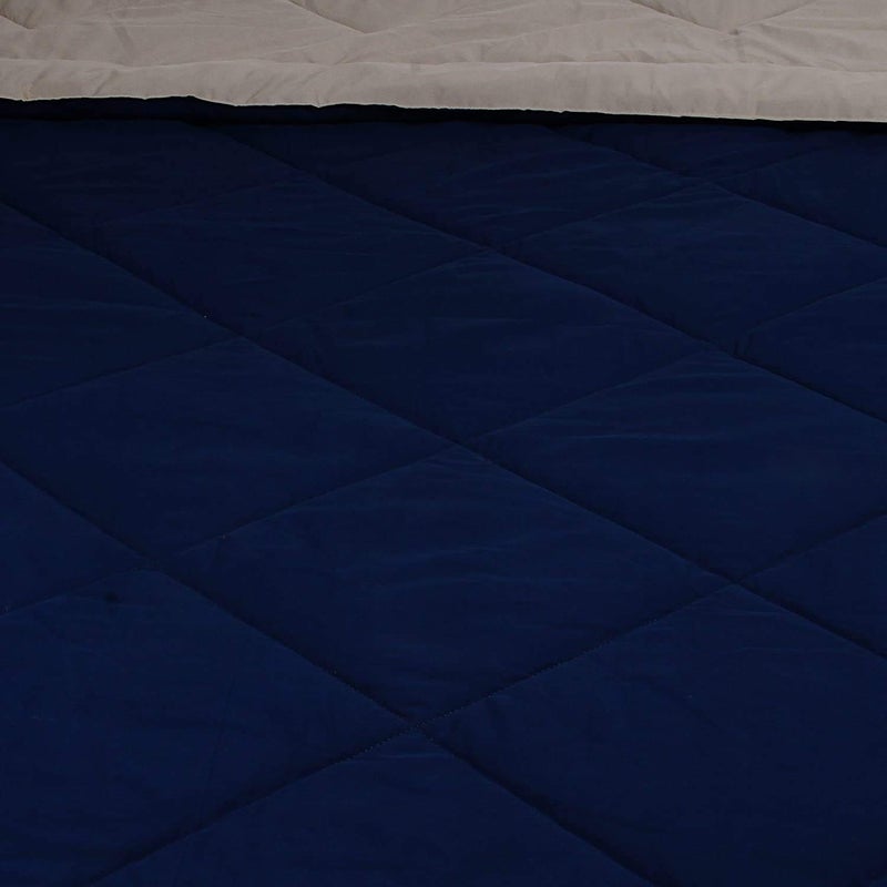 SHOPINGTRADE Microfibre Reversible Comforter, Double Bed 250 GSM (Multicolour1) Blue & Grey - Image 3