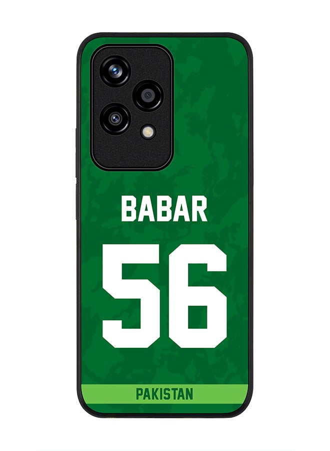 Stylizedd Rugged Black edge case for Honor 200 Lite, Slim fit Soft Case Flexible Anti Drop TPU Gel Thin Cover - Team Pakistan Babar Azam, Jersey No 56 - Image 1