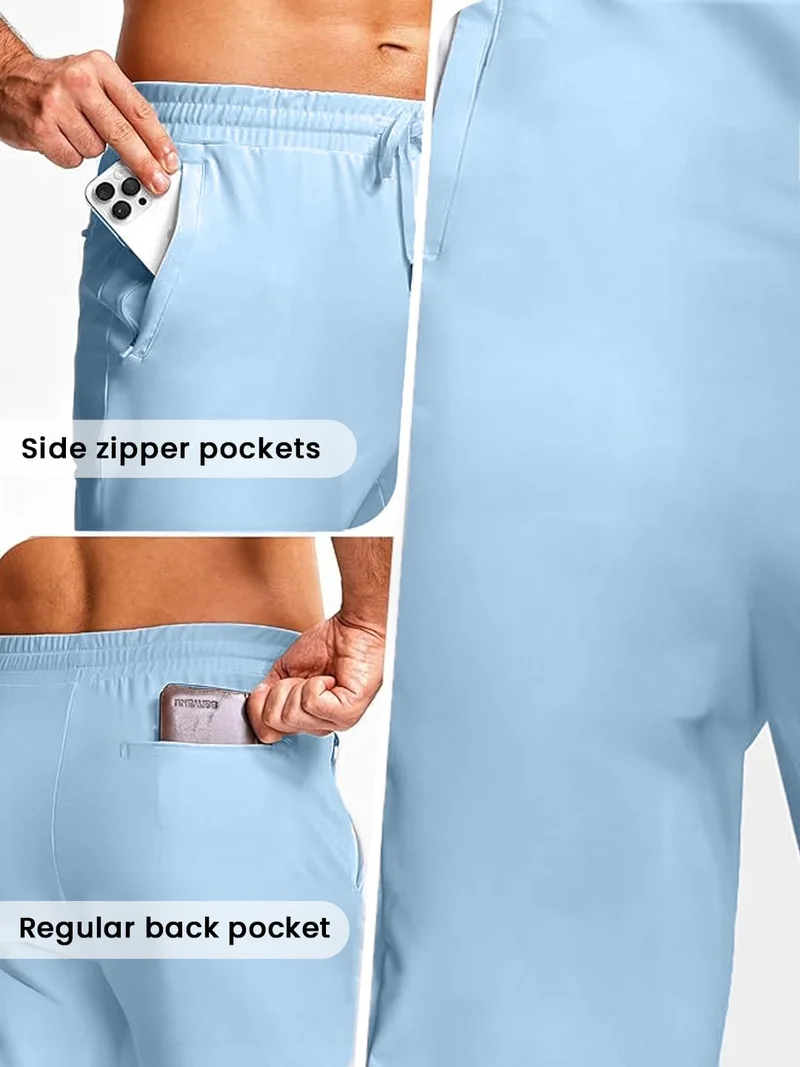 NOBERO  Powder Blue Joggers for Men for Men | Best Price UAE