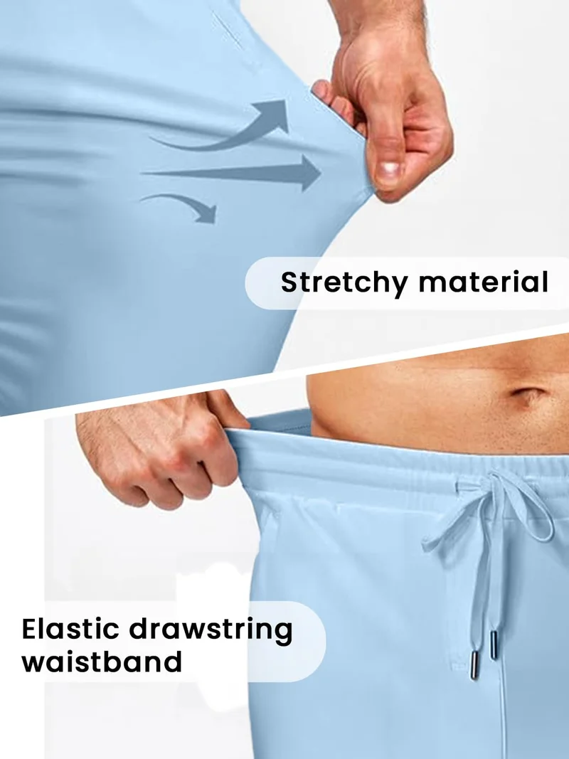 NOBERO  Powder Blue Joggers for Men for Men | Best Price UAE