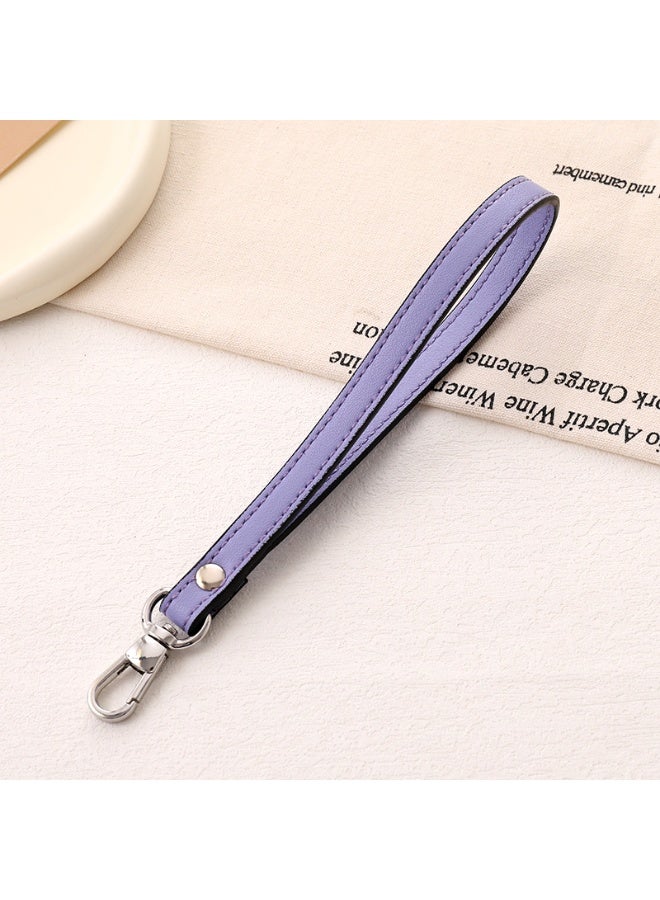 NIBEMINENT Phone Charm/ Chain Strap for Women Girls,PU Leather Rope Cell Phone Case Lanyard Wrist Strap,K5198/Purple