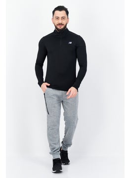 New Balance Men Sportswear Fit High Neck Long Sleeves Running Sweatshirt, Black  - Image 2