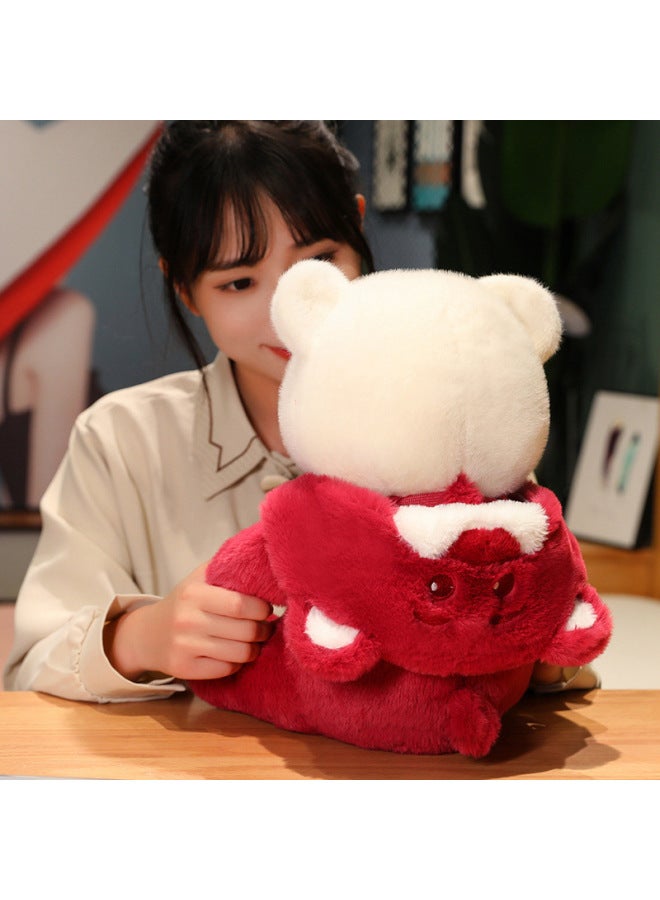 Strawberry Bear Doll Bear Cloth Doll Lina Plush Toy Teddy Bear Doll Birthday Gift Sleeping Pillow Female-Specifications:Dabby Powder-Color:80cm  - Image 5