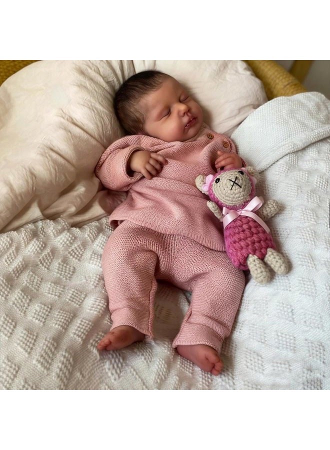 Zero Pam Full Silicone Baby Doll-20'' Reborn Baby Dolls Silicone Full Body, Anatomically Correct Girl, Realistic Babys Doll, Real Life Reborn Dolls with Accessories - Image 2