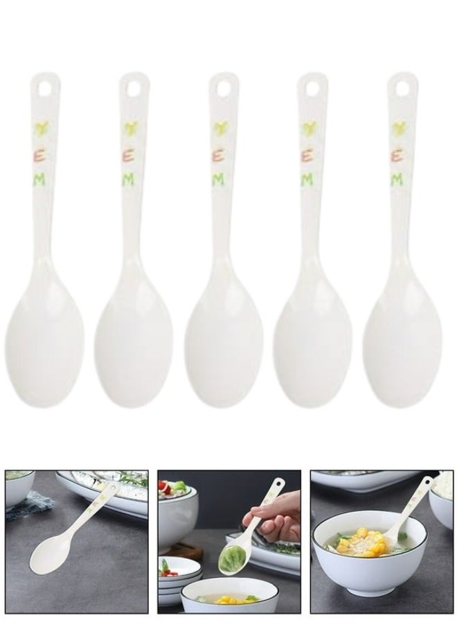 Generic - 5pcs Multi-Purpose Long Handle Spoons, Soup Spoons, Practical Rice Spoons - Image 1