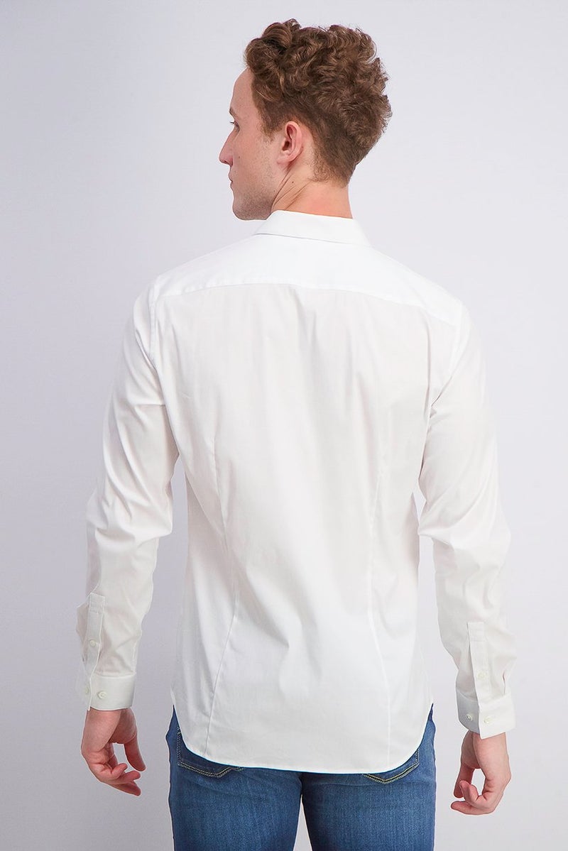 Theory Men Regular Fit Sylvain Wealth Casual Shirt, White  - Image 3