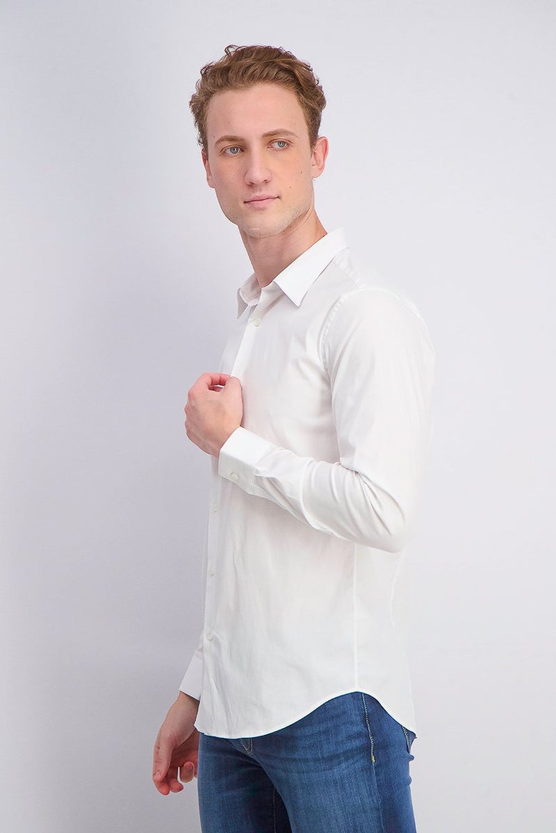 Theory Men Regular Fit Sylvain Wealth Casual Shirt, White  - Image 2