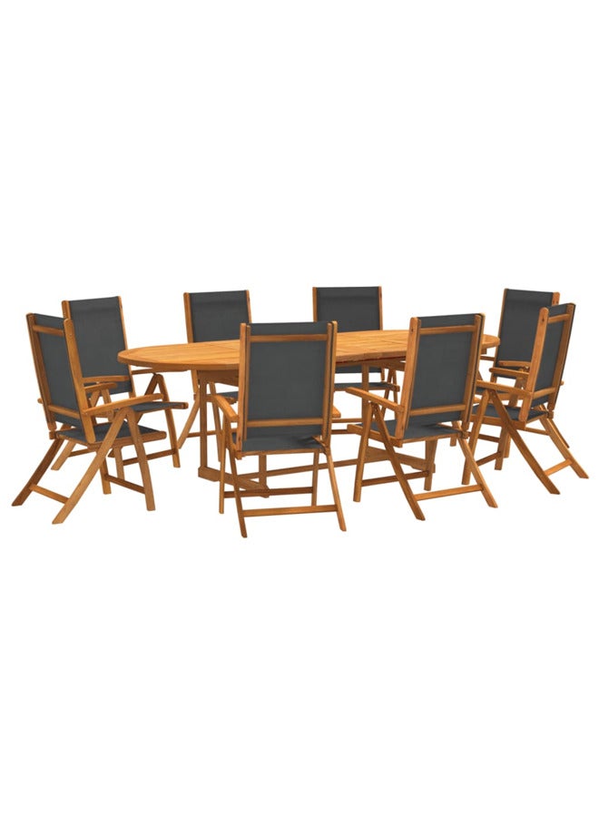 فيداكسل طقم سفرة حديقة 9 قطع خشب أكاسيا صلب وتكستيلين 3279263 - Image 1