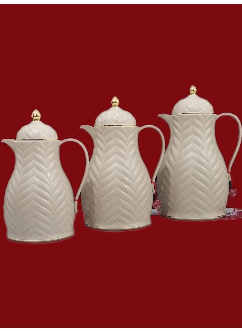 Rose Thermos Coffee Set Consisting of Three Pieces Liter And A Half + Liter + Half Liter - Image 1