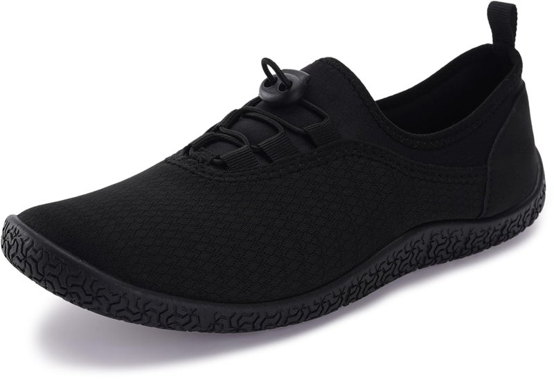 WHITIN Water Shoes for Women Barefoot Aqua Socks Size 8 Swim Pool Beach Boat Quick Dry River Zero Drop Surfing Minimalist Travel Summer Ladies Footwear Black - Image 1