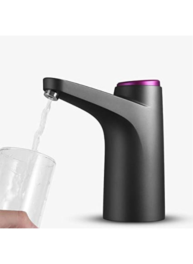 SHOPI Cozy Blue Water Dispenser, Portable Water Bottle Pump for Universal 3, 4 and 5 Gallon with USB Electric Charging and Automatic Off Switch (Black)  - Image 1