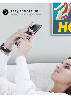 Lamicall Cell Phone Ring Holder Finger Stand Phone Kickstand 360° Rotation Polished Metal Grip Compatible With Iphone 16 15 14 13 12 Pro Max Galaxy S24 23 S22 S21 All Android Smartphone Black  - Image 4