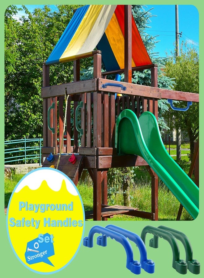 Restroma 4 Pieces Kids Playground Safety Handles Swingset Grab Handle Playground Accessories for Child Backyard Playhouse Treehouse - Image 4