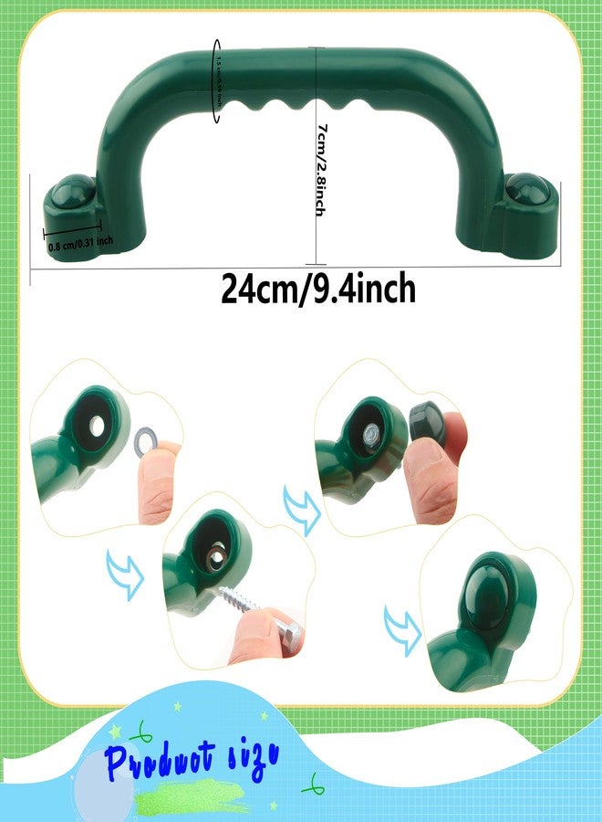 Restroma 4 Pieces Kids Playground Safety Handles Swingset Grab Handle Playground Accessories for Child Backyard Playhouse Treehouse - Image 2