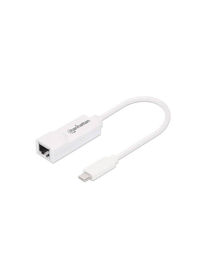 Manhattan USB-C to Gigabit Network Adapter USB 3.2 Gen1 10/100/1000 Mbps Gigabit Ethernet - Image 1