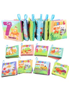 Generic Baby Cloth Book Sound Paper Can't Tear English Cloth Book Children's Early Education Cognition Can Bite Palm Book-Color:115-86-g Fruit Cloth Book Opp Bag 16g  - Image 2