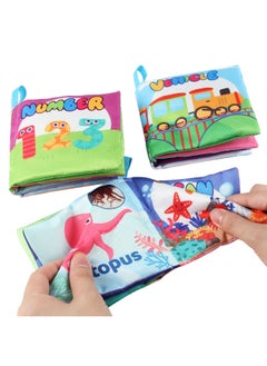 Generic Baby Cloth Book Sound Paper Can't Tear English Cloth Book Children's Early Education Cognition Can Bite Palm Book-Color:115-86-g Fruit Cloth Book Opp Bag 16g  - Image 3