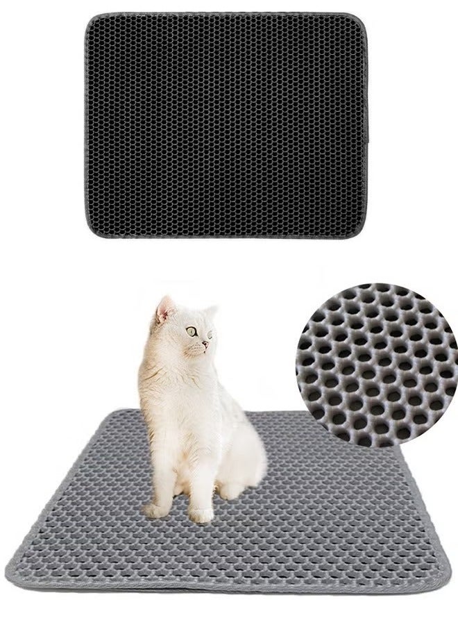 Rock Pow Dual-Layer Cat Litter Mat Splash-Proof Paw-Friendly Rub Foot Pad and EVA Filter Technology  - Image 1