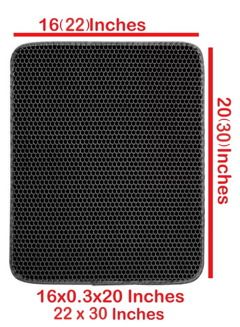 Rock Pow Dual-Layer Cat Litter Mat Splash-Proof Paw-Friendly Rub Foot Pad and EVA Filter Technology  - Image 3