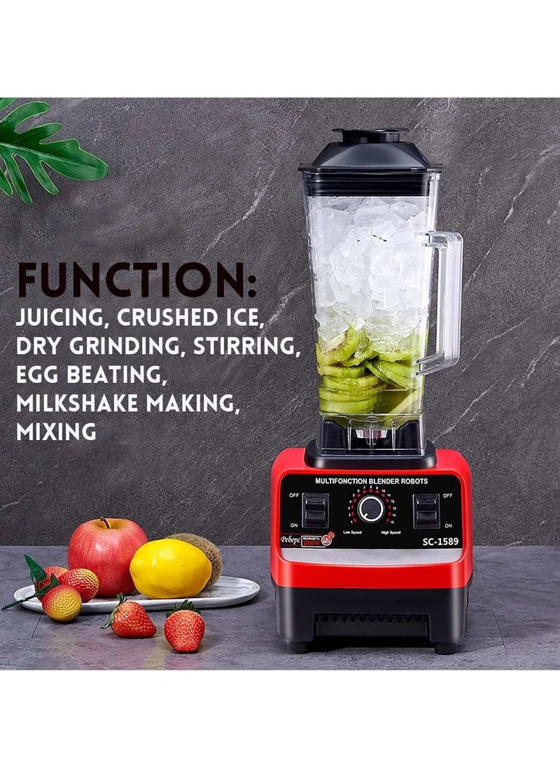 SILVER CREST - 2.5L 4500W BPA Free Heavy Duty Blender Mixer Electric High Speed Juicer Food Processor Ice Smoothies Crusher Blander - Image 1