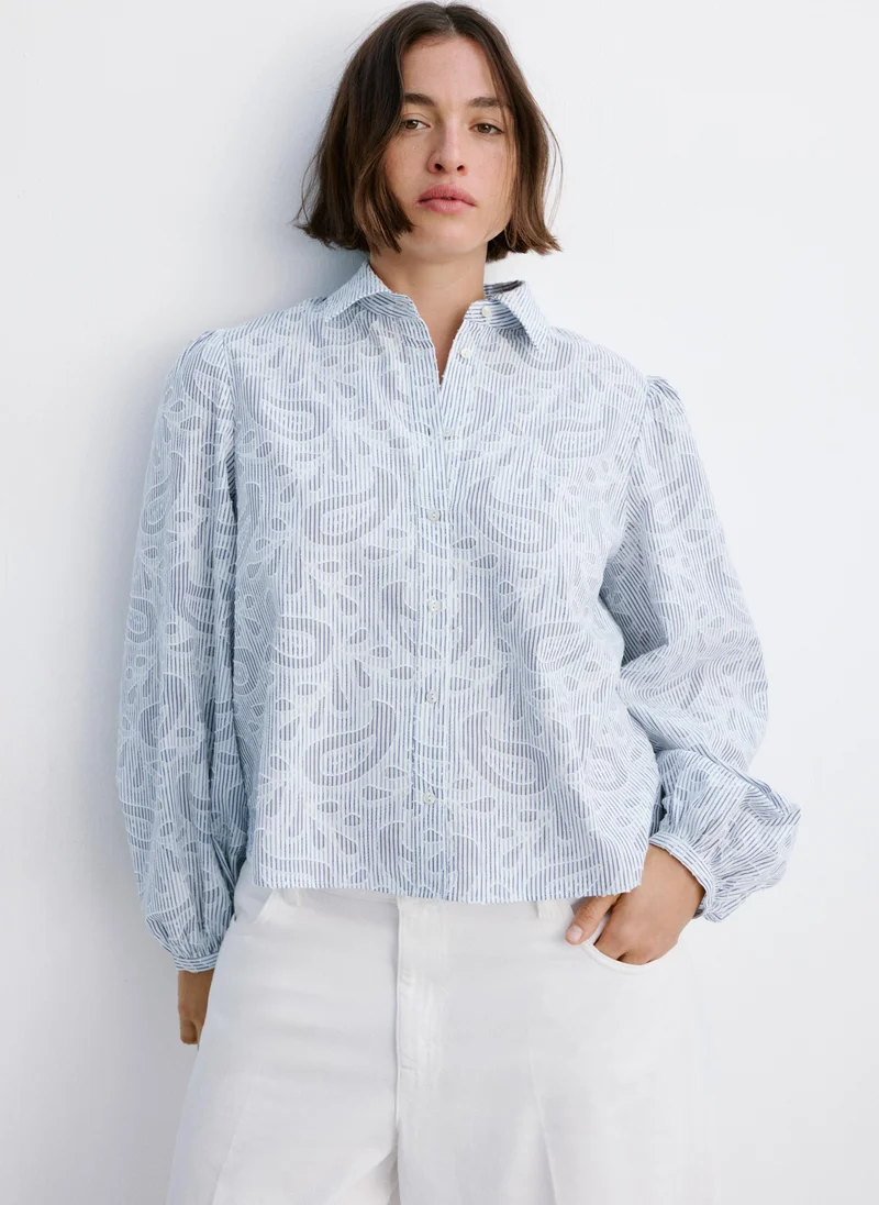 Striped Shirt With Embroidered Details