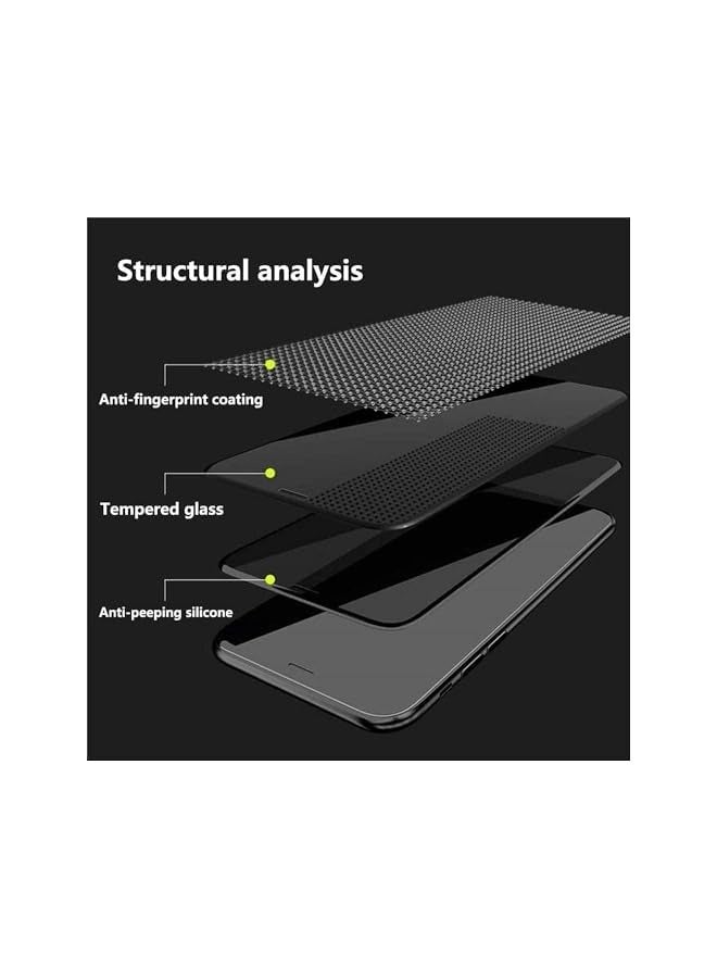 PROMASS Privacy Screen Protector Compatible with 11T Pro, Anti-Peep Full Coverage Tempered Glass, 2-Pack - Image 3
