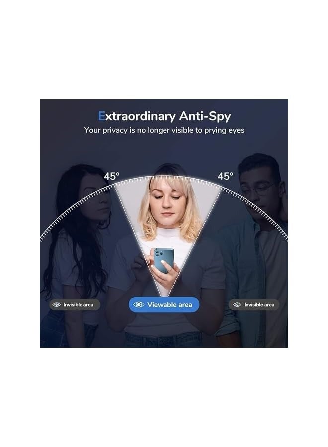 PROMASS Privacy Screen Protector Compatible with 11T Pro, Anti-Peep Full Coverage Tempered Glass, 2-Pack - Image 4