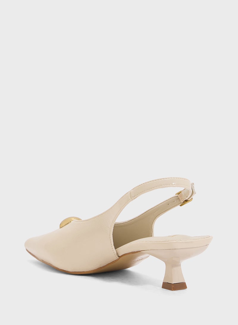 ELLA Sling Back Heeled Pump  - Image 3