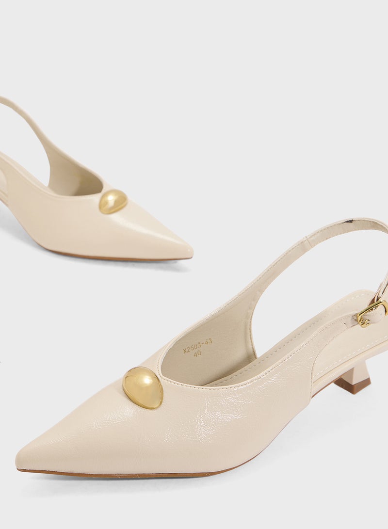 ELLA Sling Back Heeled Pump  - Image 4