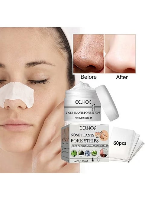 Nose Plant Spore Strips, Deep Cleaning and Shrink Pores, Absore Grease,  Remove Blackheads Nose Patch 30g