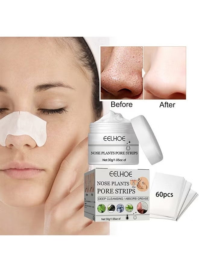 Nose Plant Spore Strips, Deep Cleaning and Shrink Pores, Absore Grease,  Remove Blackheads Nose Patch 30g