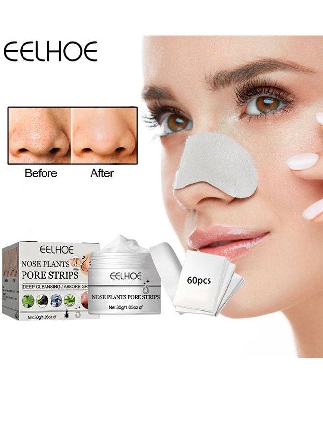 Nose Plant Spore Strips, Deep Cleaning and Shrink Pores, Absore Grease,  Remove Blackheads Nose Patch 30g