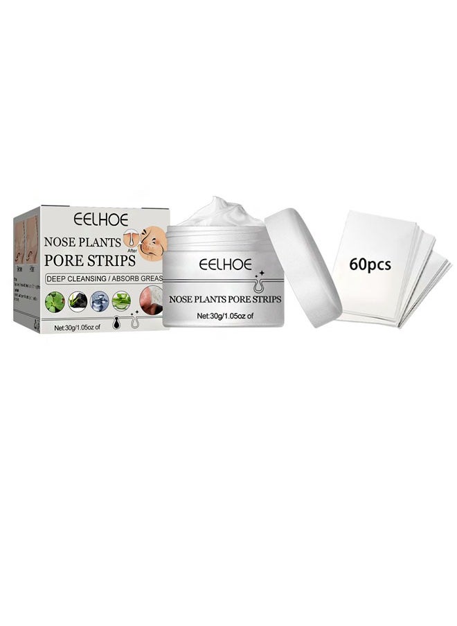 Nose Plant Spore Strips, Deep Cleaning and Shrink Pores, Absore Grease,  Remove Blackheads Nose Patch 30g