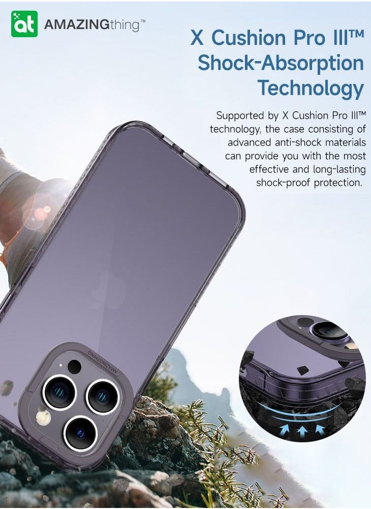 AMAZINGthing Titan Pro Drop Proof iPhone 14 Pro Case Cover - Deep Purple  - Image 5