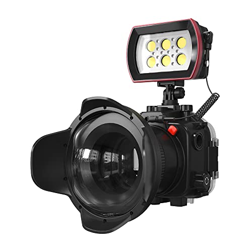 MEIKON Seafrogs Diving Video Light Waterproof 130FT/40M White Red Blue Light Underwater Photography Fill Lights High Power 6000 Lumens Flash Light with Ball Head YS Adapter for Gopro, Housing (SL-22) - Image 2