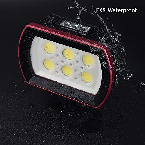 MEIKON Seafrogs Diving Video Light Waterproof 130FT/40M White Red Blue Light Underwater Photography Fill Lights High Power 6000 Lumens Flash Light with Ball Head YS Adapter for Gopro, Housing (SL-22) - Image 3