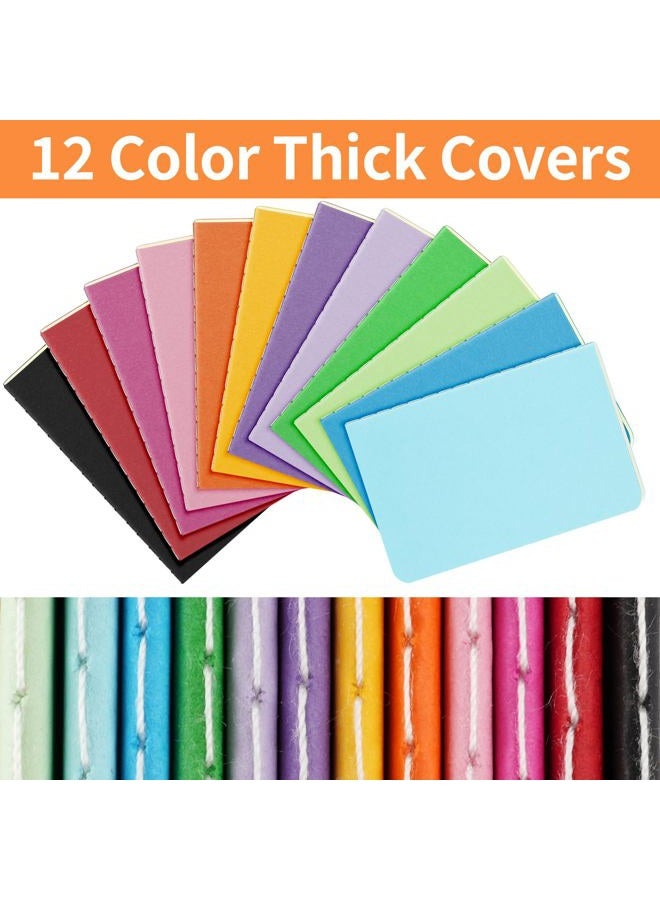 Hoiny 12 Pack Mini Pocket Notebook, 3.5 X 5.5 Inch Lined Small Journals for Kids, Colorful Cover Notepads for Traveler, Students, School Supplies, 30 Sheets/60 Pages, Memo Pad, Tiny Note Book Bulk - Image 4