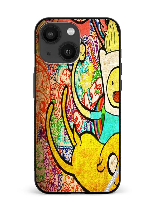 Protective Case Cover For Apple iPhone 15 Dog And Boy Design Multicolour