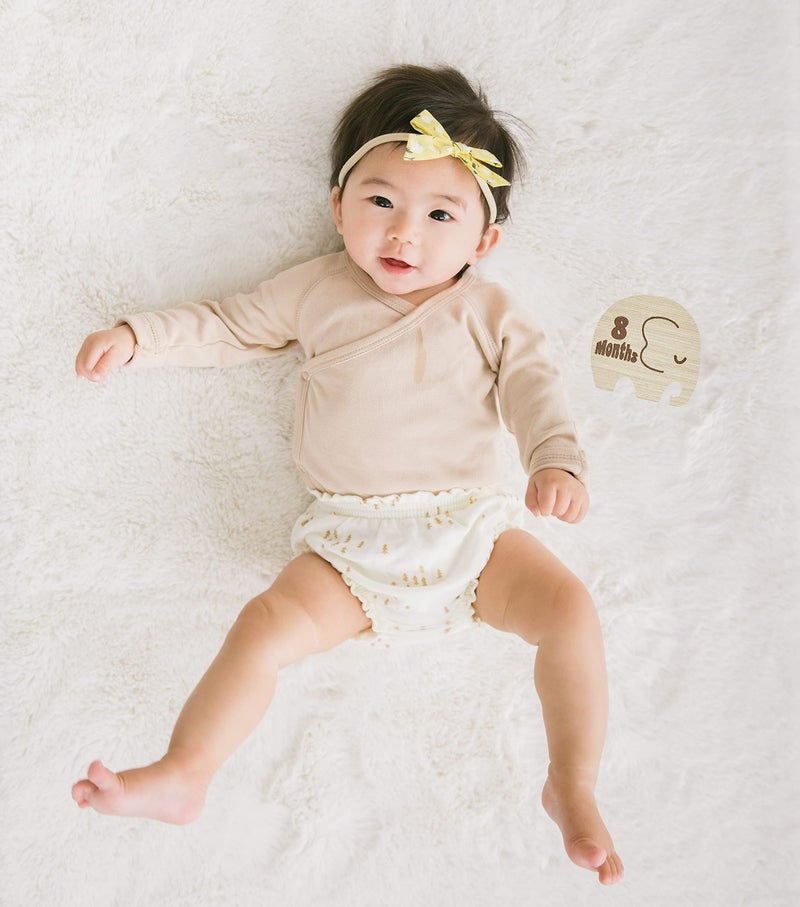 Kate & Milo Wooden Milestone Props, Baby Monthly Photo Discs, Newborn Keepsake Photos, New and Expecting Parents Gift, Elephant - Image 2