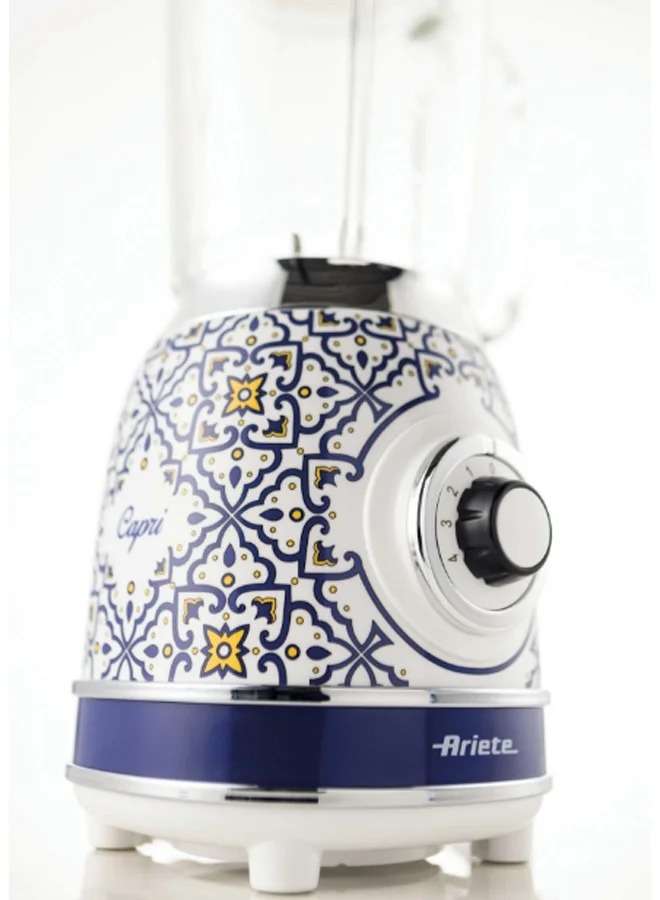 Ariete 1000W 2-Mills Capri Style Glass Jug Blender Multicolour 1.5 Litre 00C05832CARAS