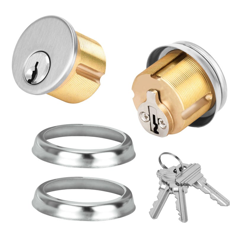 Reetometal Commercial Mortise Lock Cylinder 1 for Adams Rite Kawneer Vistawall and Most Storefront Doors Silver - Image 2